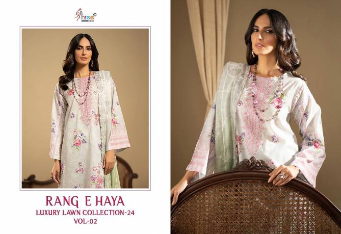 Rang E Haya Lux Collection Vol 2 By Shree Embroidery Cotton Pakistani Suits Wholesale Market In Surat